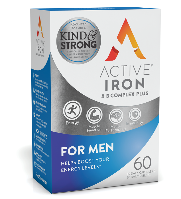 Active Iron & B Complex Plus for Men - 60 Pack - Medipharm Online - Cheap Online Pharmacy Dublin Ireland Europe Best Price