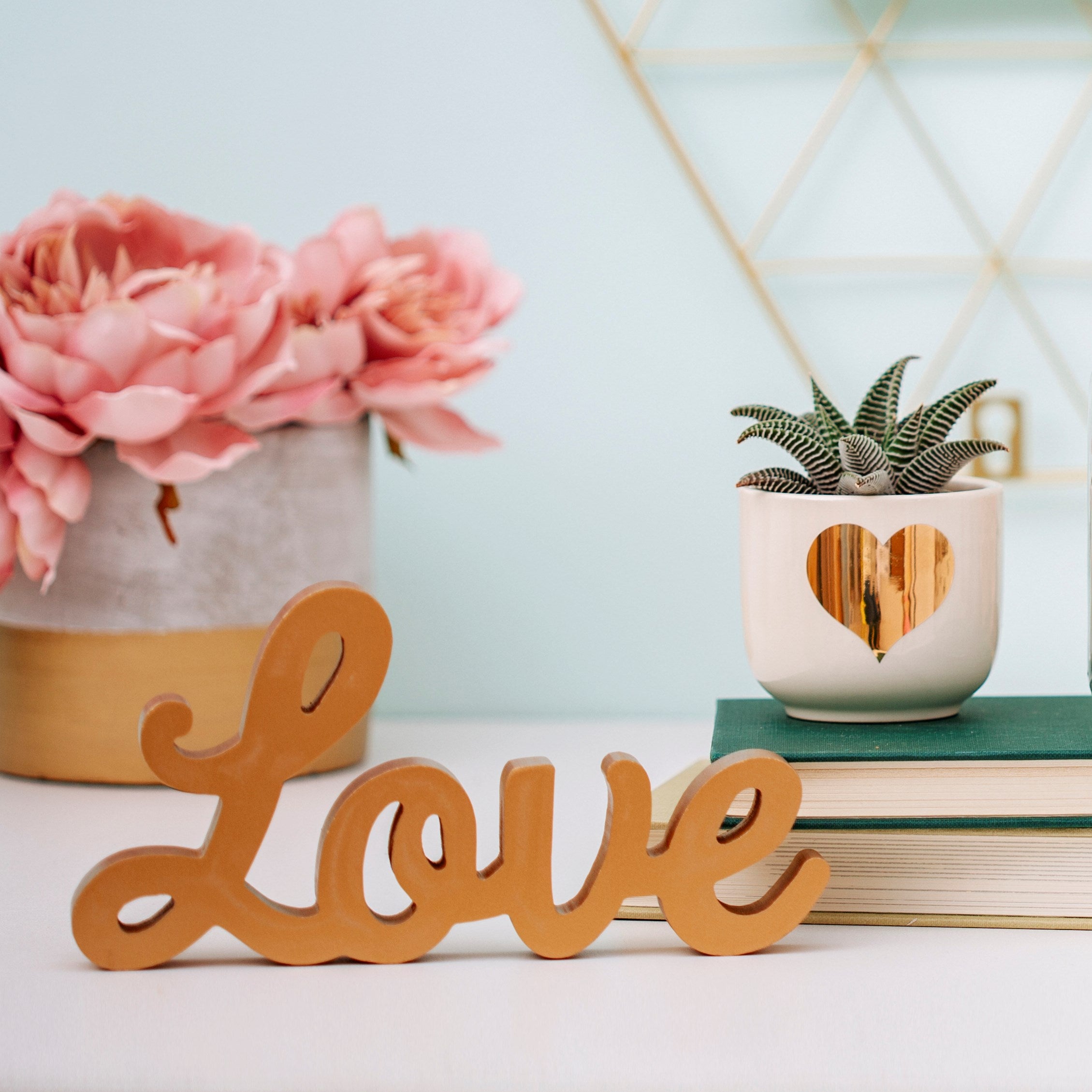 Sass & Belle GOLD LOVE STANDING LETTERS