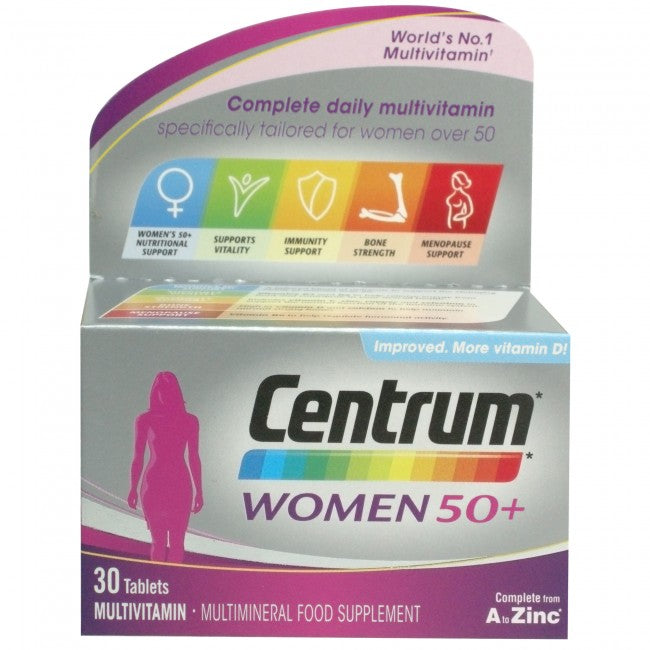 Centrum - Women 50+ Multivitamins - 30 Pack - Medipharm Online - Cheap Online Pharmacy Dublin Ireland Europe Best Price