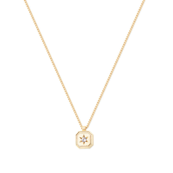 Tipperary Crystal Compass Star Pendant Gold