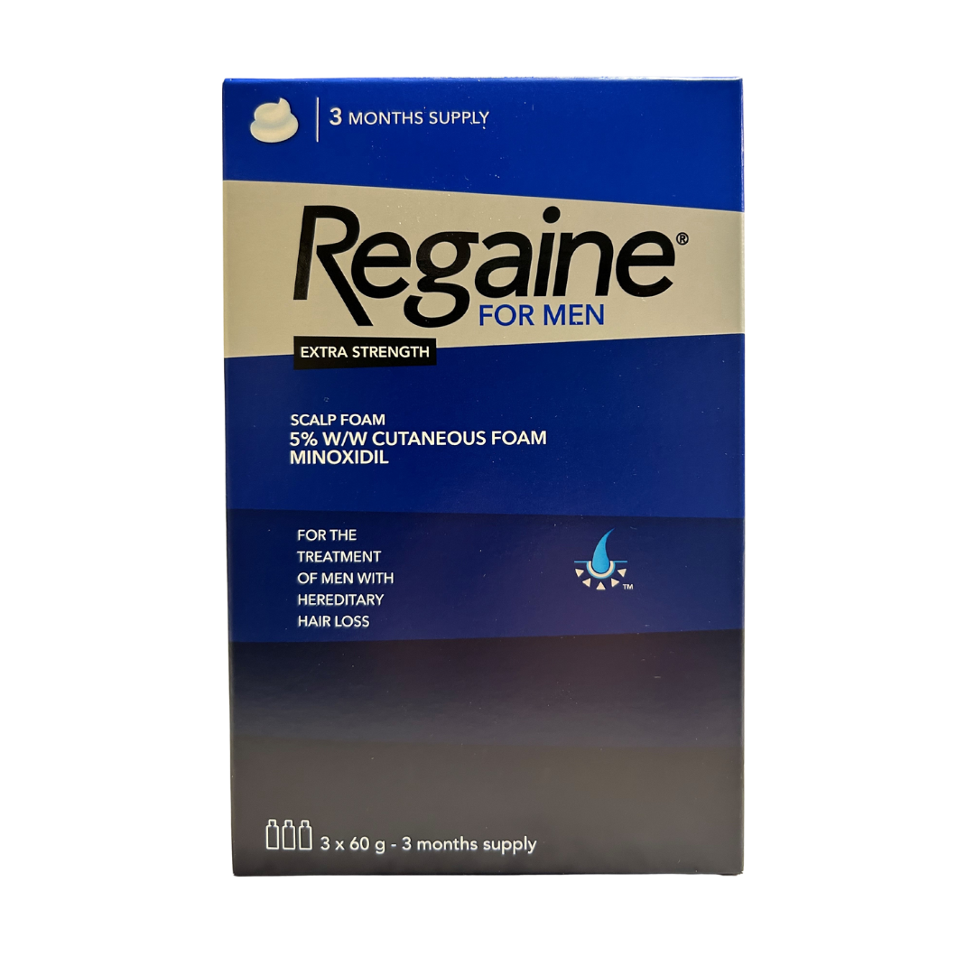 Regaine For Men Extra Strength Foam 5% Minoxidil 3,6,9,12 Months Supply