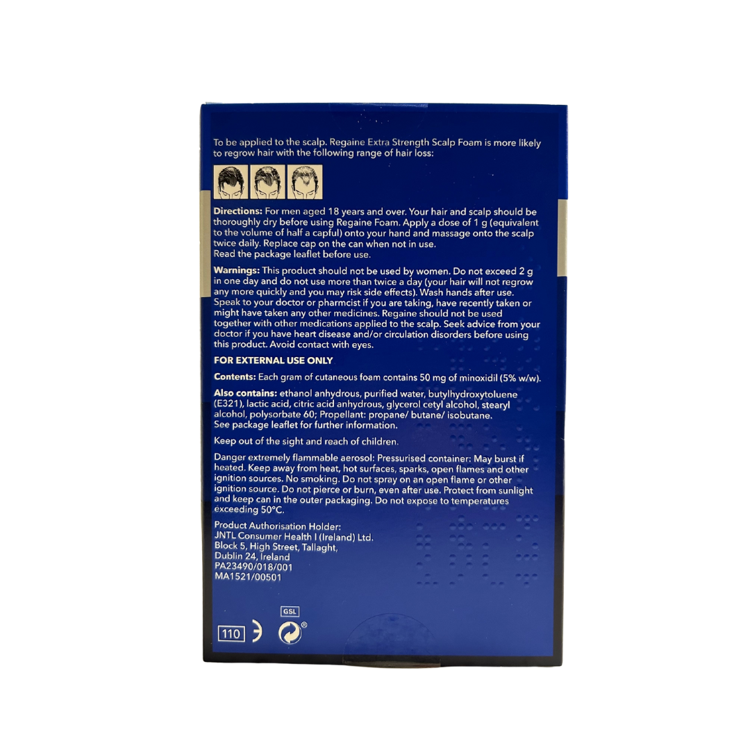Regaine For Men Extra Strength Foam 5% Minoxidil 3,6,9,12 Months Supply