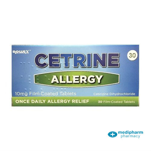 Cetrine - Hayfever Allergy Relief - 10mg - 30 Tablets - Medipharm Online - Cheap Online Pharmacy Dublin Ireland Europe Best Price
