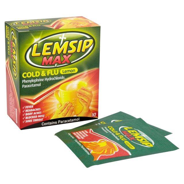 Lemsip - Max Cold & Flu Lemon - 10s - Medipharm Online