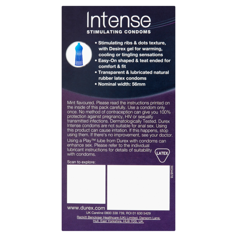 Durex - Intense - 12 Condoms - Medipharm Online - Cheap Online Pharmacy Dublin Ireland Europe Best Price