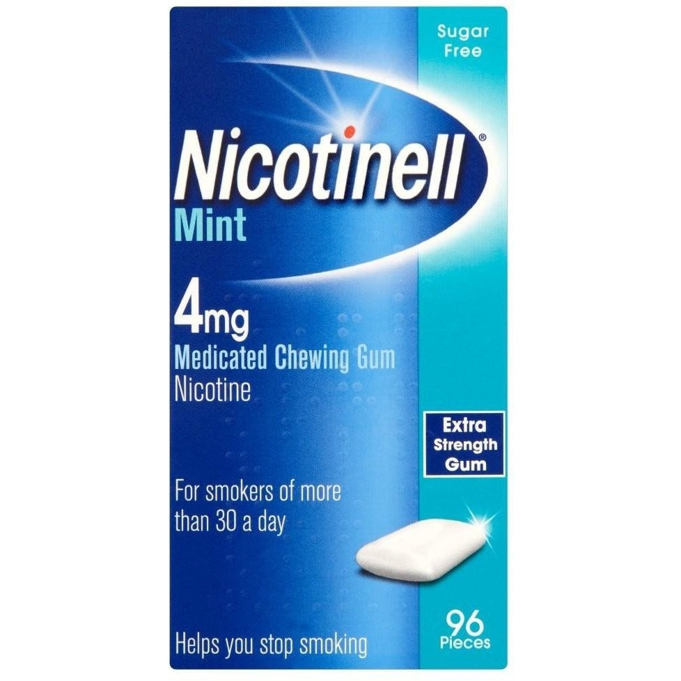 Nicotinell Cool Mint 4mg Medicated Gum 96 - Medipharm Online - Cheap Online Pharmacy Dublin Ireland Europe Best Price