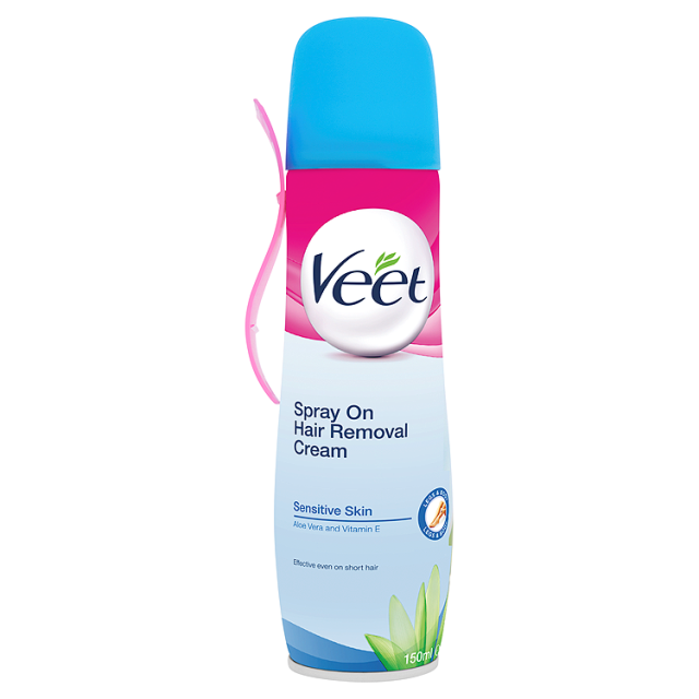 Veet - Spray On Hair Removal Cream Sensitive Skin Aloe Vera Vitamin E - 150ml - Medipharm Online - Cheap Online Pharmacy Dublin Ireland Europe Best Price