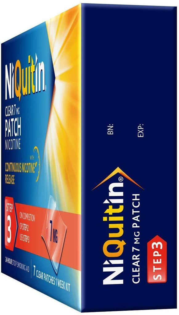 NIQUITIN Clear Step 3 7days 7MG (Patch) - Medipharm Online