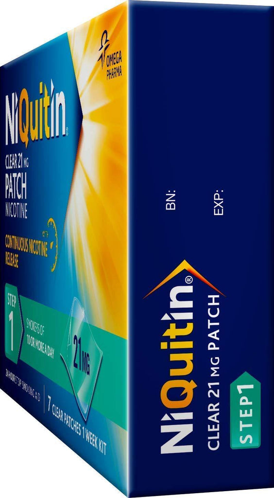 NIQUITIN Classic Step 1 7 days 21MG (Patch) - Medipharm Online