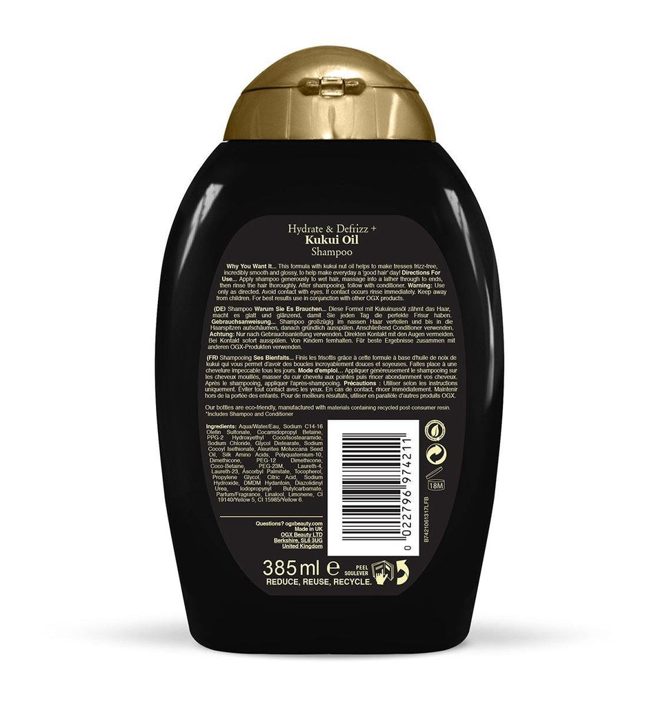 OGX - Kukui Oil Shampoo - 385ml - Medipharm Online - Cheap Online Pharmacy Dublin Ireland Europe Best Price