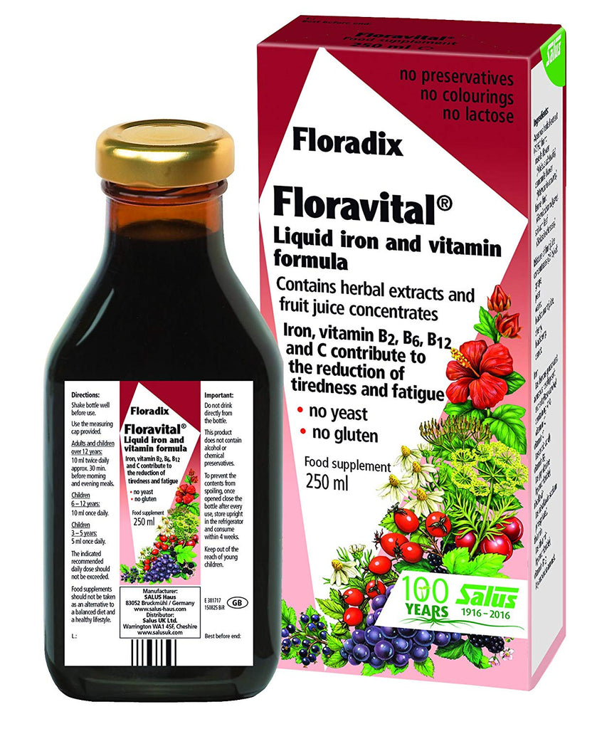 Floradix - Floravital Liquid Iron And Vitamin Formula - 250ml - Medipharm Online - Cheap Online Pharmacy Dublin Ireland Europe Best Price
