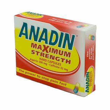 Anadin - Maximum Strength Capsules -12 Pack - Medipharm Online - Cheap Online Pharmacy Dublin Ireland Europe Best Price