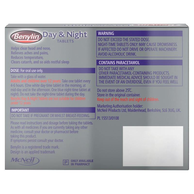 Benylin - Day & Night Tablets - 16 Pack - Medipharm Online