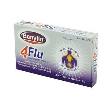 Benylin - 4 Flu Tablets - 24 Pack - Medipharm Online - Cheap Online Pharmacy Dublin Ireland Europe Best Price