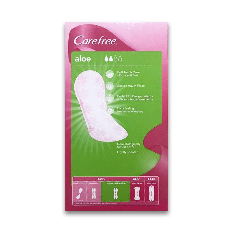 Carefree - Panty Liners - Aloe Vera - 3D Comfort - 20 Pack - Medipharm Online - Cheap Online Pharmacy Dublin Ireland Europe Best Price