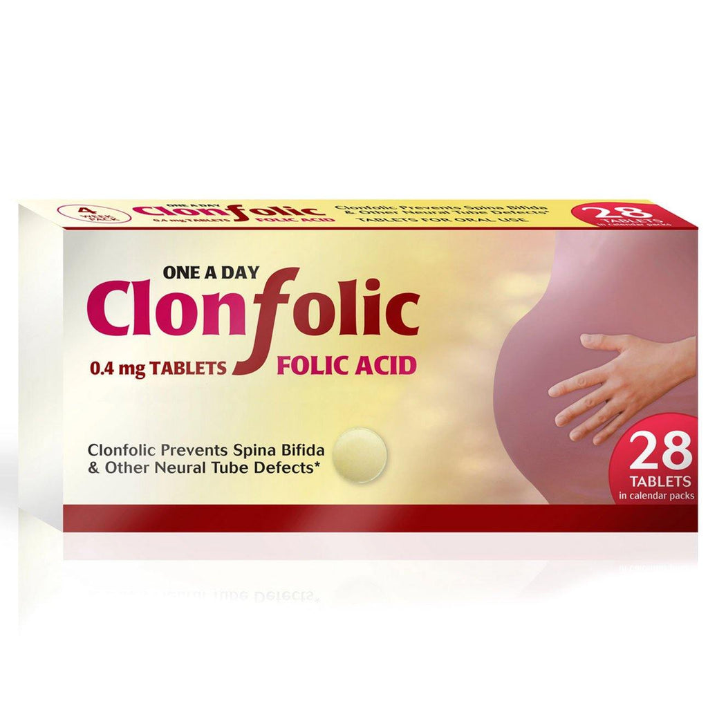 Clonfolic Folic Acid 0.4g Tablets - Medipharm Online