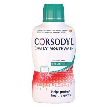 Corsodyl - Daily Freshmint Alcohol Free Mouthwash - 500ml - Medipharm Online - Cheap Online Pharmacy Dublin Ireland Europe Best Price