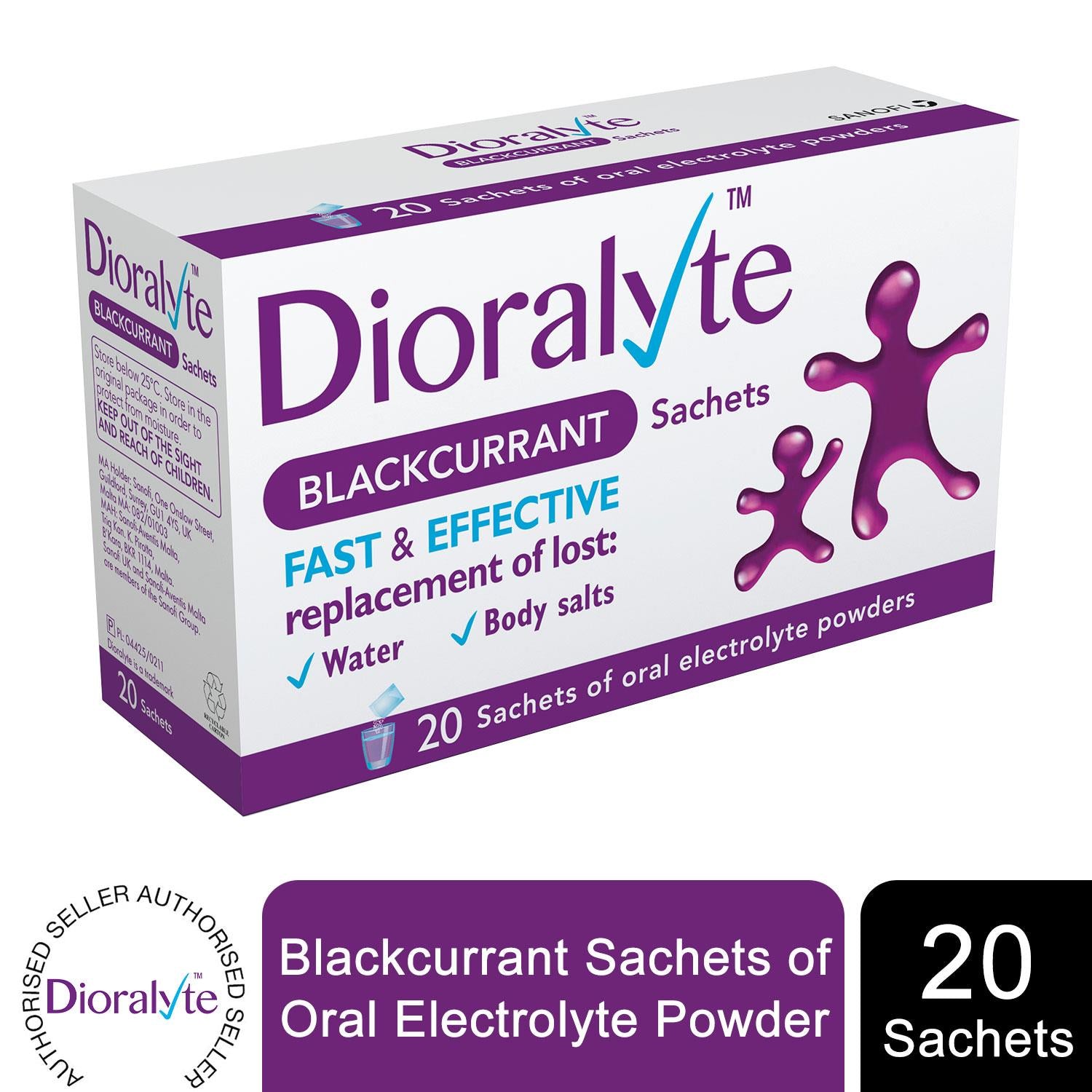 Dioralyte Blackcurrant 20 Pack