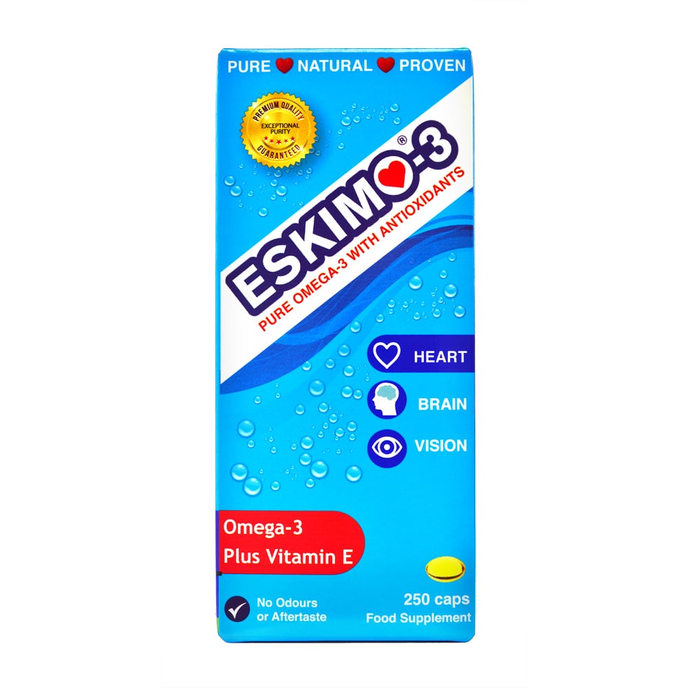 Eskimo-3 - Omega-3 With Vitamin E Capsules - 250 Pack - Medipharm Online - Cheap Online Pharmacy Dublin Ireland Europe Best Price