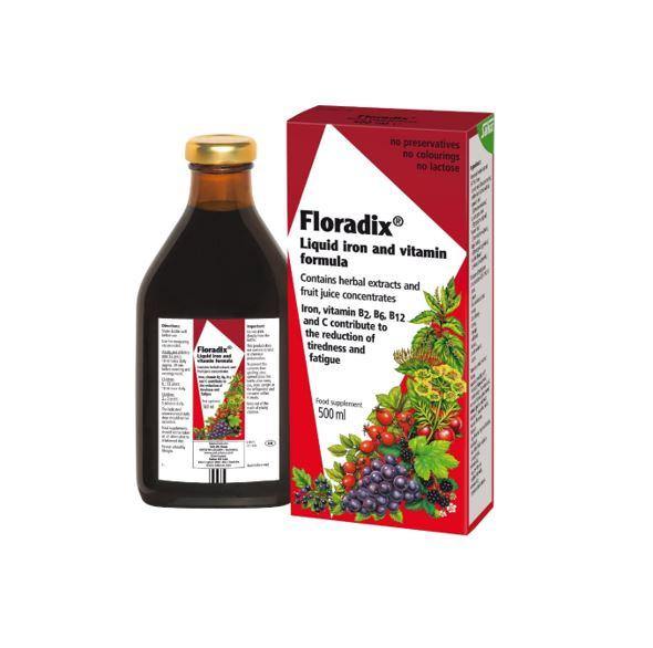 Floradix - Liquid Iron Formula - 500ml (1, 2, 3, 4, 6, 10 and 12 packs) - Medipharm Online - Cheap Online Pharmacy Dublin Ireland Europe Best Price