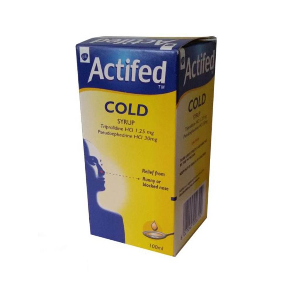 Actifed Syrup - 100ml - Medipharm Online - Cheap Online Pharmacy Dublin Ireland Europe Best Price