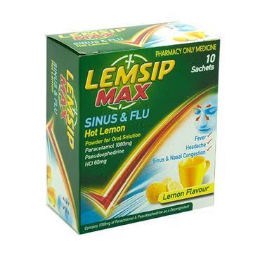 Lemsip - Max Sinus & Flu Hot Lemon - 10 Pack - Medipharm Online - Cheap Online Pharmacy Dublin Ireland Europe Best Price