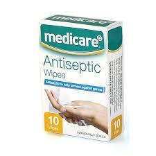 Medicare Antiseptic Wipes 10 Pack - Medipharm Online - Cheap Online Pharmacy Dublin Ireland Europe Best Price