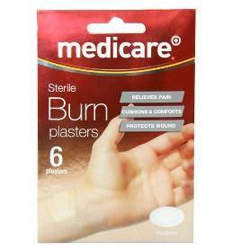 Medicare Sterile Burn Plasters 6 Pack - Medipharm Online - Cheap Online Pharmacy Dublin Ireland Europe Best Price
