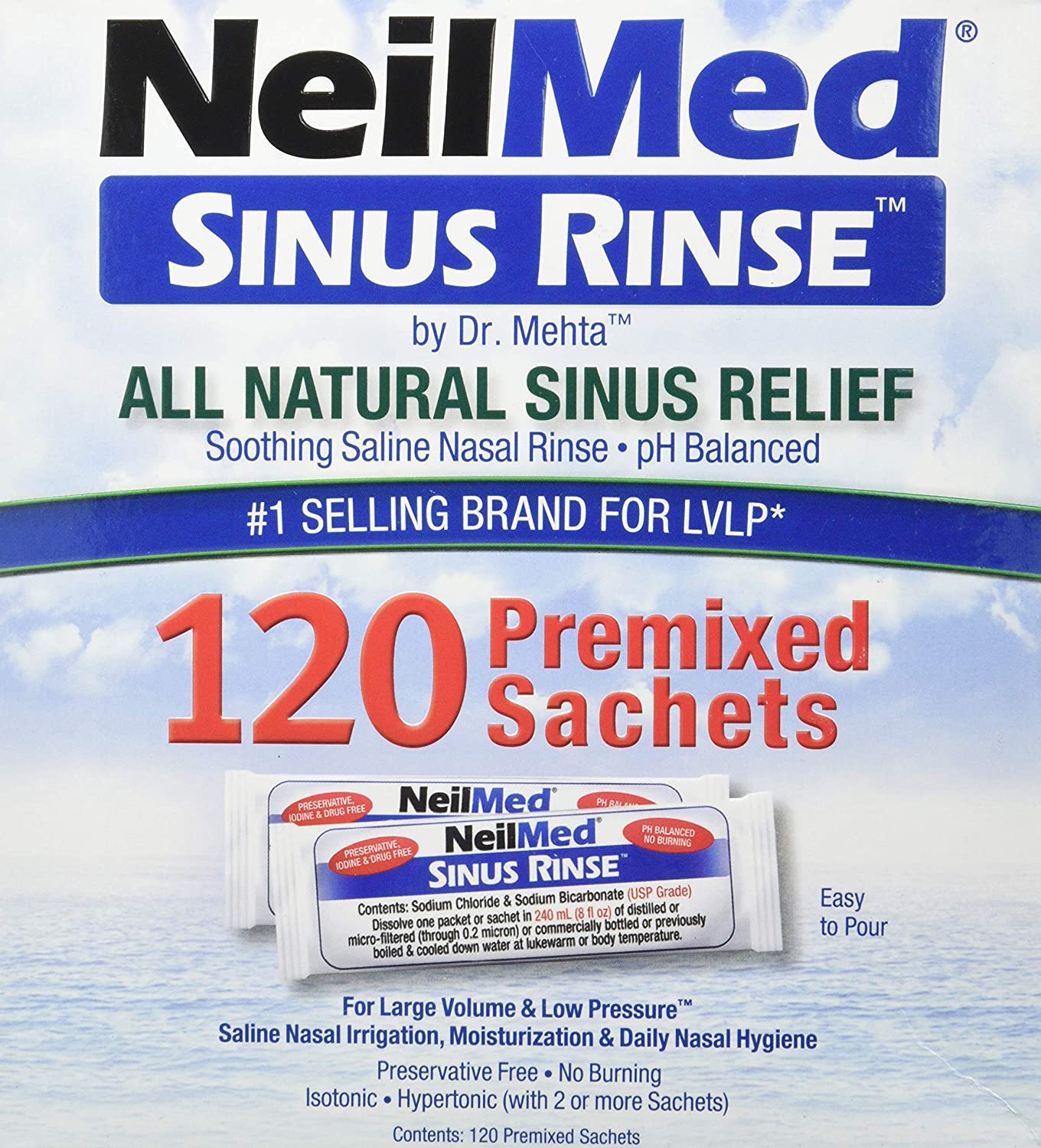 NeilMed Sinus Rinse 120 Premixed Sachets