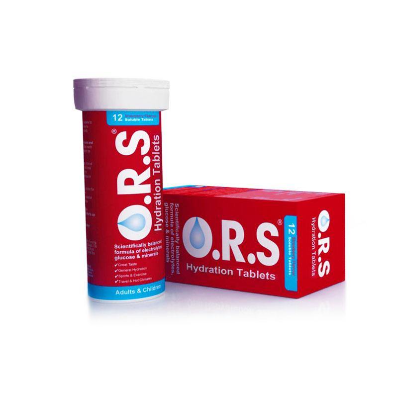 O.R.S. Rehydration Salts (ORS) - Strawberry Flavour - 12 Soluble Tablets - Medipharm Online - Cheap Online Pharmacy Dublin Ireland Europe Best Price