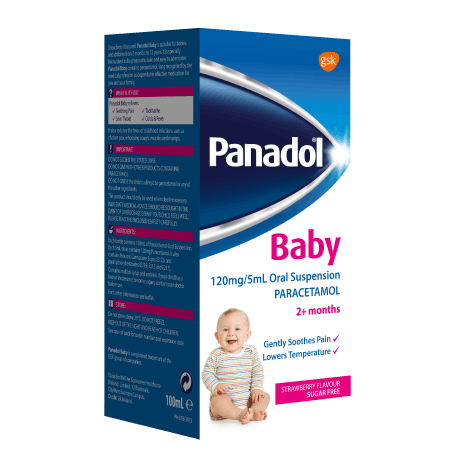Panadol Baby 2m + Strawberry Sugar Free (100ML) - Medipharm Online - Cheap Online Pharmacy Dublin Ireland Europe Best Price