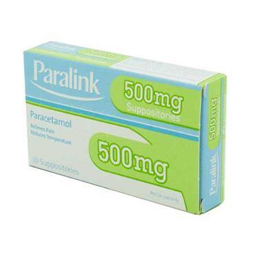 Paralink Paracetamol Suppositories 500mg 10 Pack - Medipharm Online - Cheap Online Pharmacy Dublin Ireland Europe Best Price