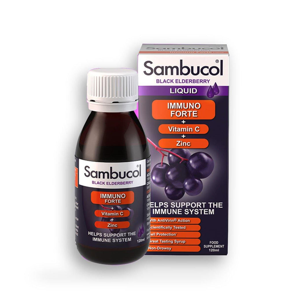 Sambucol Black Elderberry Liquid Extract Immuno Forte Formula - 120 ml - Medipharm Online - Cheap Online Pharmacy Dublin Ireland Europe Best Price