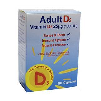 Adult D3 100 Capsules - Medipharm Online - Cheap Online Pharmacy Dublin Ireland Europe Best Price