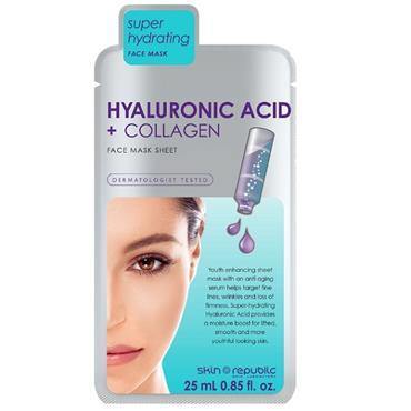 Skin Republic Super Hydrating Hyaluronic Acid + Collagen Face Mask Sheet - Medipharm Online - Cheap Online Pharmacy Dublin Ireland Europe Best Price