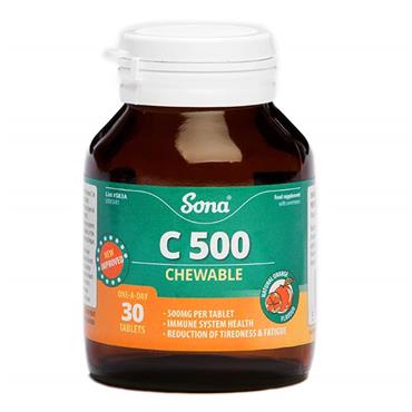 Sona Chewable C500 30 Tablets - Medipharm Online - Cheap Online Pharmacy Dublin Ireland Europe Best Price