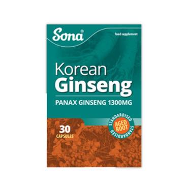 Sona Korean Ginseng 1300mg 30 Capsules - Medipharm Online - Cheap Online Pharmacy Dublin Ireland Europe Best Price