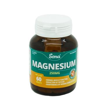 Sona Magnesium 250mg 60 Tablets - Medipharm Online - Cheap Online Pharmacy Dublin Ireland Europe Best Price