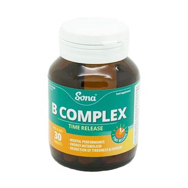 Sona Time Release B-Complex 30 Tablets - Medipharm Online - Cheap Online Pharmacy Dublin Ireland Europe Best Price