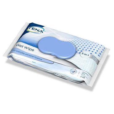 Tena 3 In 1 Wet Wipes 48 Pack - Medipharm Online - Cheap Online Pharmacy Dublin Ireland Europe Best Price