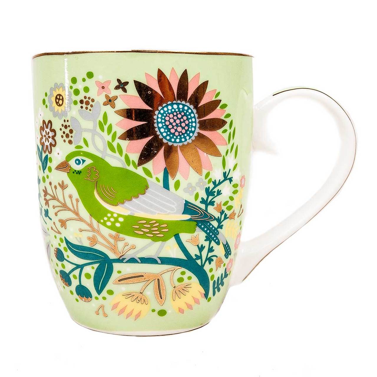 Tipperary Crystal Birdy Mug Greenfinch