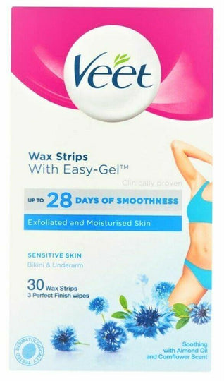 Veet Bikini Wax Strips Sensitive 30s - Medipharm Online