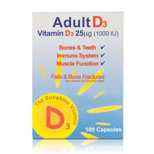 Adult D3 100 Capsules - Medipharm Online - Cheap Online Pharmacy Dublin Ireland Europe Best Price