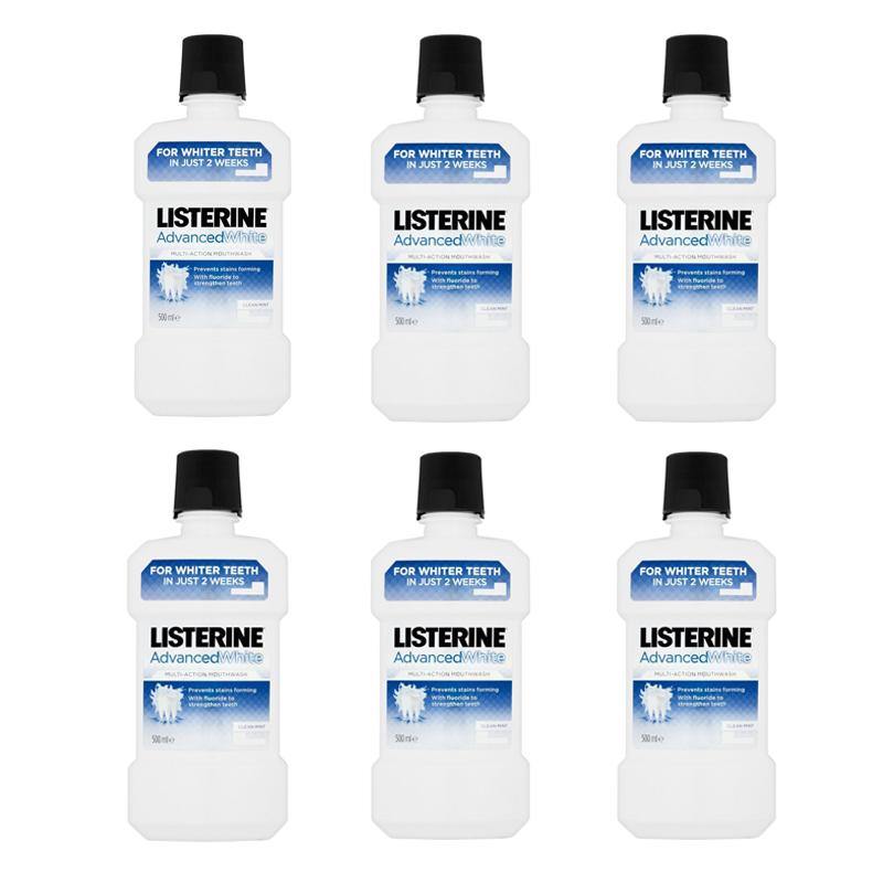 Listerine - Advanced Whitening - 500ml - 6 Pack - Medipharm Online - Cheap Online Pharmacy Dublin Ireland Europe Best Price