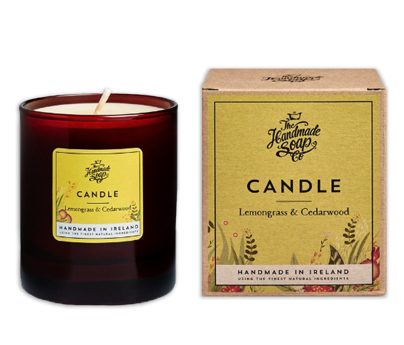 The Handmade Soap Company Lemongrass & Cedarwood Candle 160g - Medipharm Online