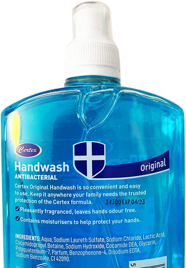 Certex Antibacterial Handwash Blue 500ml - Medipharm Online