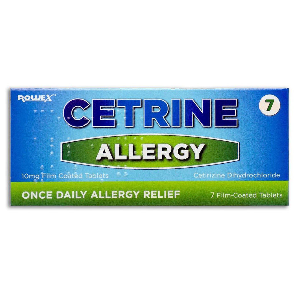 Cetrine Hayfever Allergy Relief 10mg Cetirizine 7 Tablets - Medipharm Online