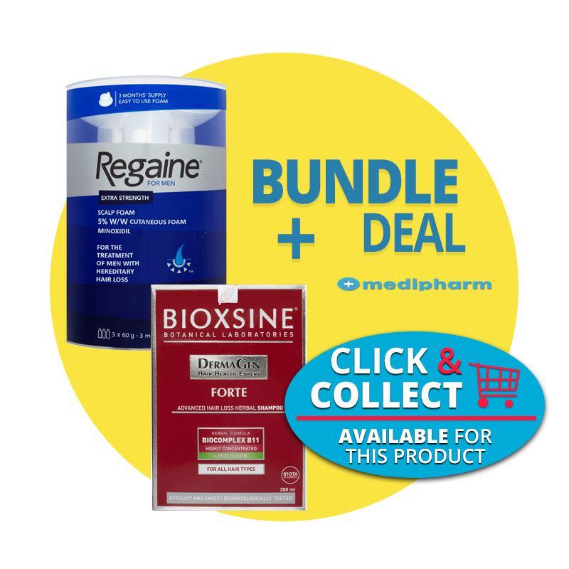 Bundle Deal - Regaine Men Foam 3 Months Supply +  Bioxsine Forte Shampoo 300ml - Medipharm Online