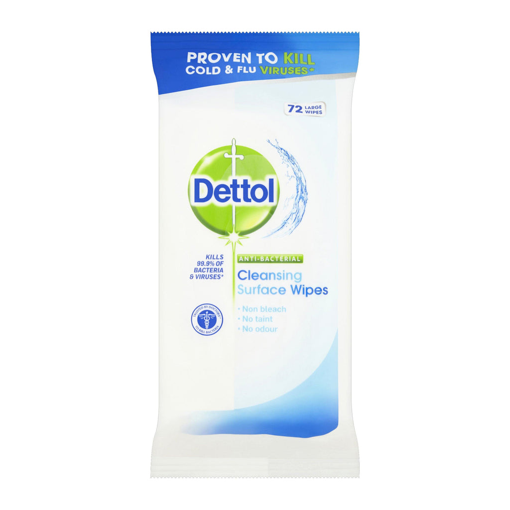 Dettol Antibacterial Cleansing Surface 72 Wipes - Medipharm Online