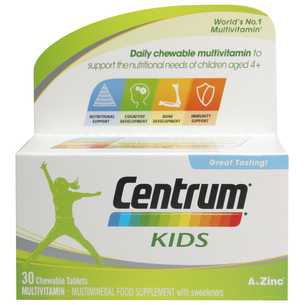 Centrum - Kids Chewable Tablets - 30 Pack - Medipharm Online - Cheap Online Pharmacy Dublin Ireland Europe Best Price